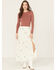 Image #1 - Rock & Roll Denim Women's Floral Embroidered Midi Skirt, Natural, hi-res