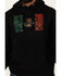 Image #3 - Cody James Men's Tiled Mexico Flag Hooded Sweatshirt, Black, hi-res
