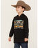 Image #1 - Rock & Roll Denim Boys' Rodeo Time Dale Brisby Hooded Sweatshirt , Black, hi-res