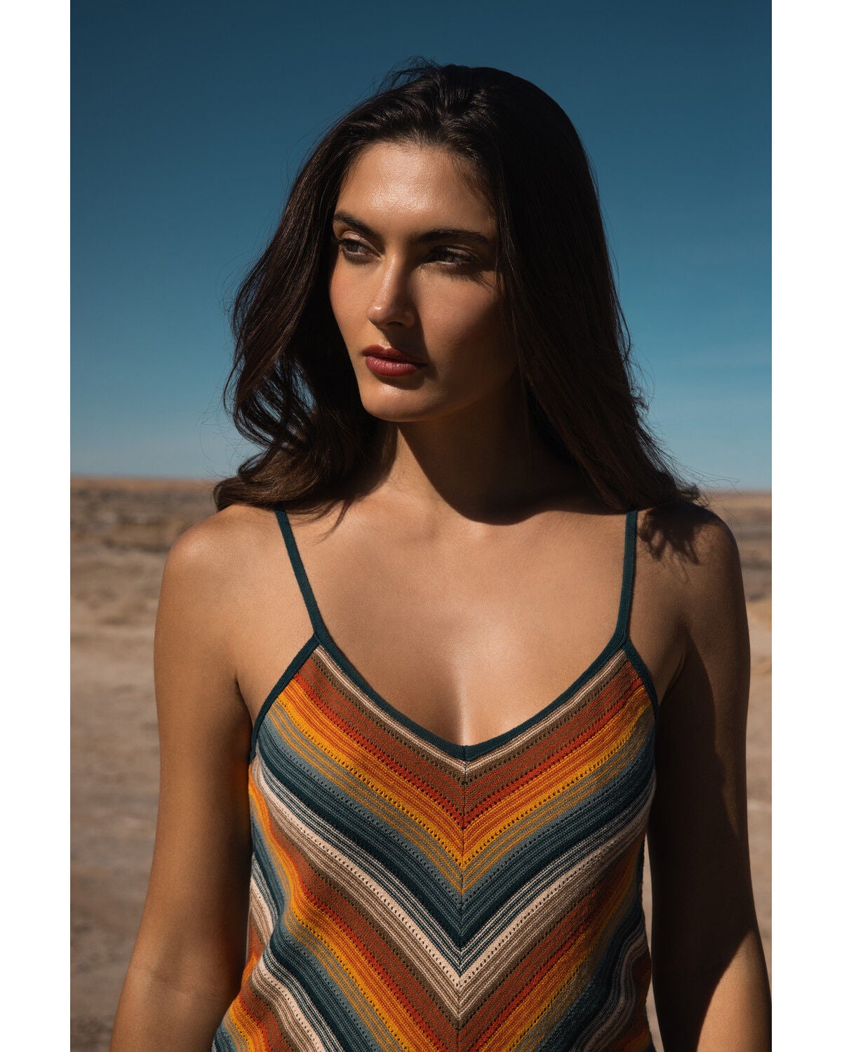 Image #2 - Shyanne Women's Garrson Striped Sweater Tank, Teal, hi-res