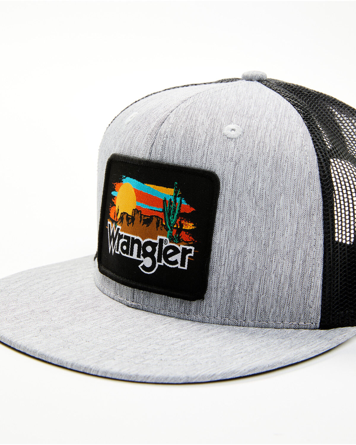 Image #2 - Boot Barn X Wrangler Men's Scenic Trucker Cap, Grey, hi-res