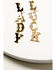 Image #2 - Understated Leather Women's Lady Luck Rhinestone Earrings, Gold, hi-res