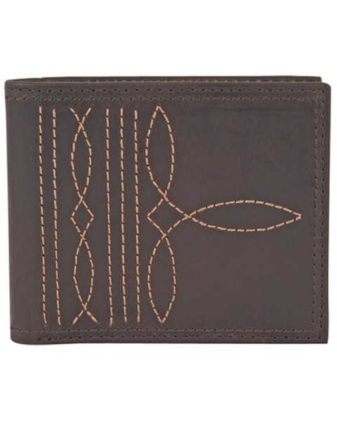 Justin Men's Bifold Leather Wallet, Brown, hi-res