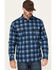 Image #1 - Hawx Men's FR Plaid Print Long Sleeve Button-Down Western Work Shirt, Navy, hi-res
