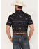 Image #4 - Rock & Roll Denim Men's Southwestern Print Short Sleeve Performance Pearl Snap Western Shirt, Black, hi-res
