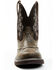 Image #4 - Shyanne Women's Adalia Floral Stitched Shaft Leather Western Boots - Wide Round Toe , Brown, hi-res
