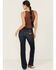 Image #3 - Wrangler Women's Dark Wash Pioneer Westward Mid Rise Bootcut Stretch Denim Jeans, Dark Wash, hi-res