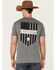 Image #4 - Howitzer Men's Heather Charcoal Freedom Union Graphic Short Sleeve T-Shirt , Charcoal, hi-res
