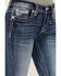 Image #4 - Miss Me Women's Dark Wash Mid Rise Diamond Geo Pocket Stretch Bootcut Jeans , Dark Wash, hi-res