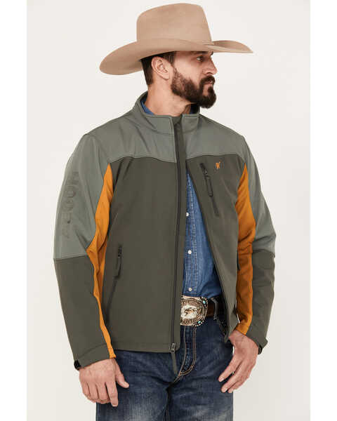 Image #1 - Hooey Men's Western Softshell Jacket, Brown, hi-res