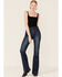 Rock & Roll Denim Women's Trouser Leg Jeans, Blue, hi-res