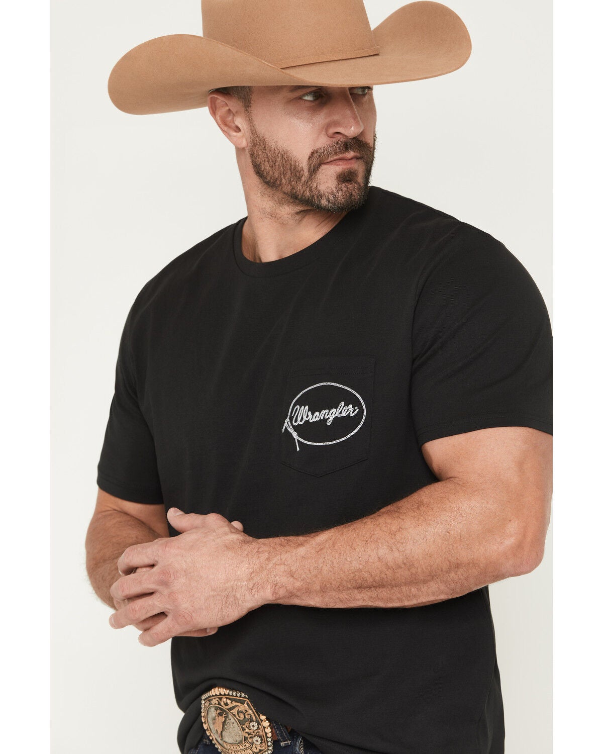 Image #3 - Wrangler Men's The Rodeo Short Sleeve Graphic T-Shirt, Black, hi-res