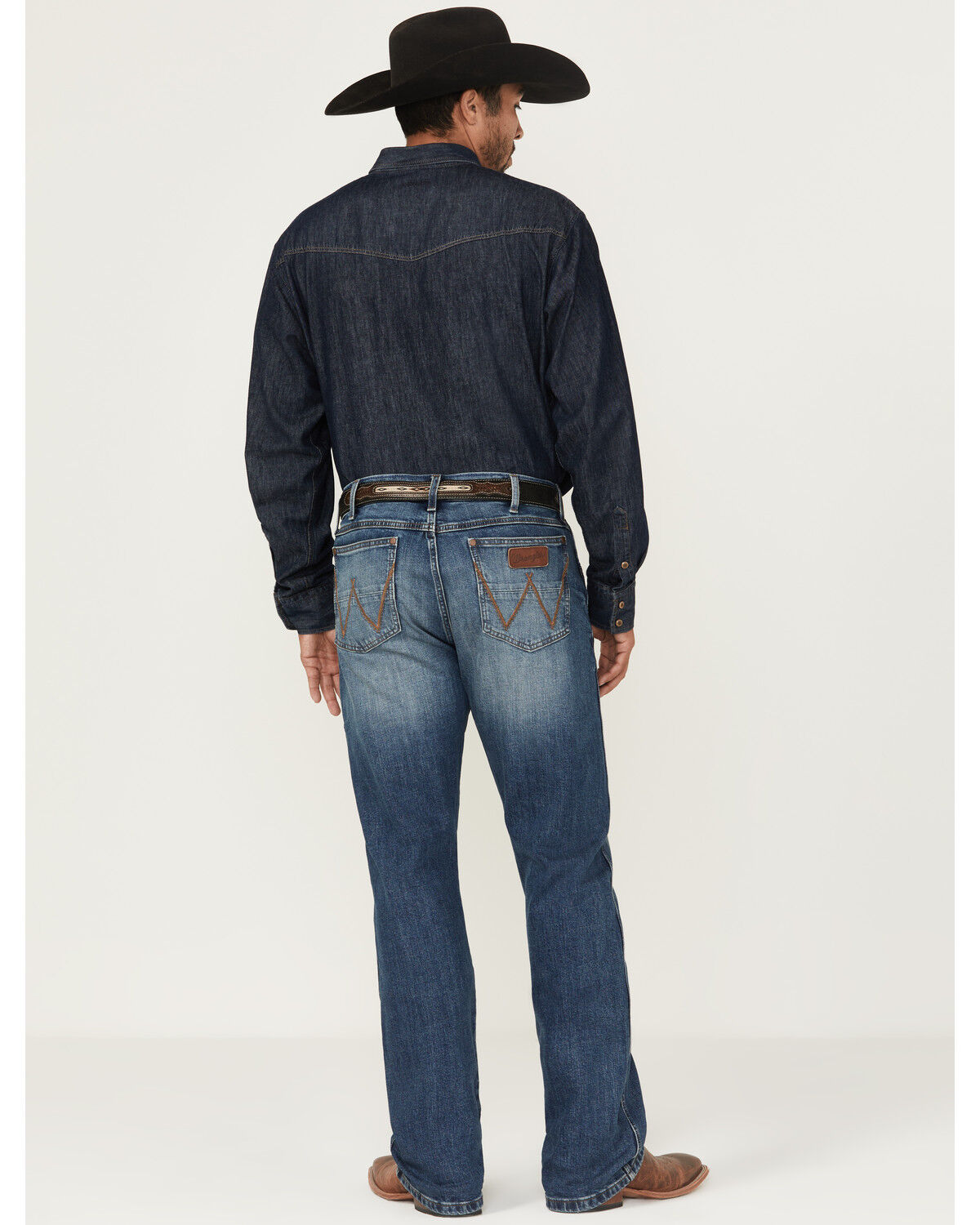 Image #3 - Wrangler Retro Men's Bryson Medium Wash Slim Bootcut Stretch Denim Jeans, Medium Wash, hi-res
