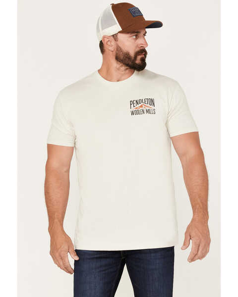 Pendleton Men's Oversized Logo Graphic T-Shirt , Sand, hi-res
