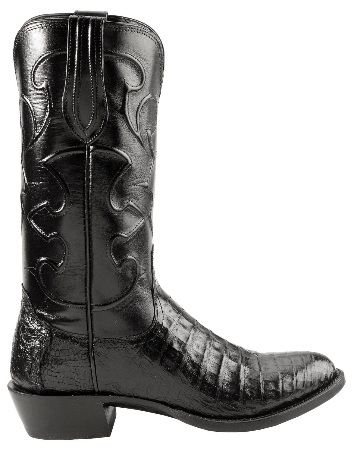 Image #2 - Lucchese Handmade 1883 Exotic Crocodile Belly Cowboy Boots - Round Toe, Black, hi-res