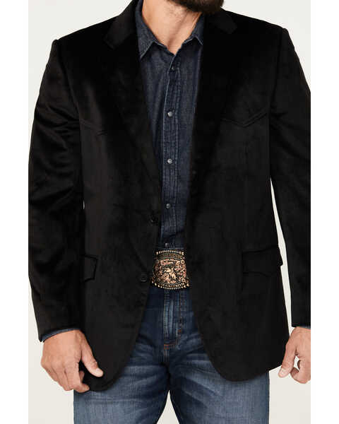 Image #3 - Cody James Men's Velvet Douglas Sportcoat, Black, hi-res
