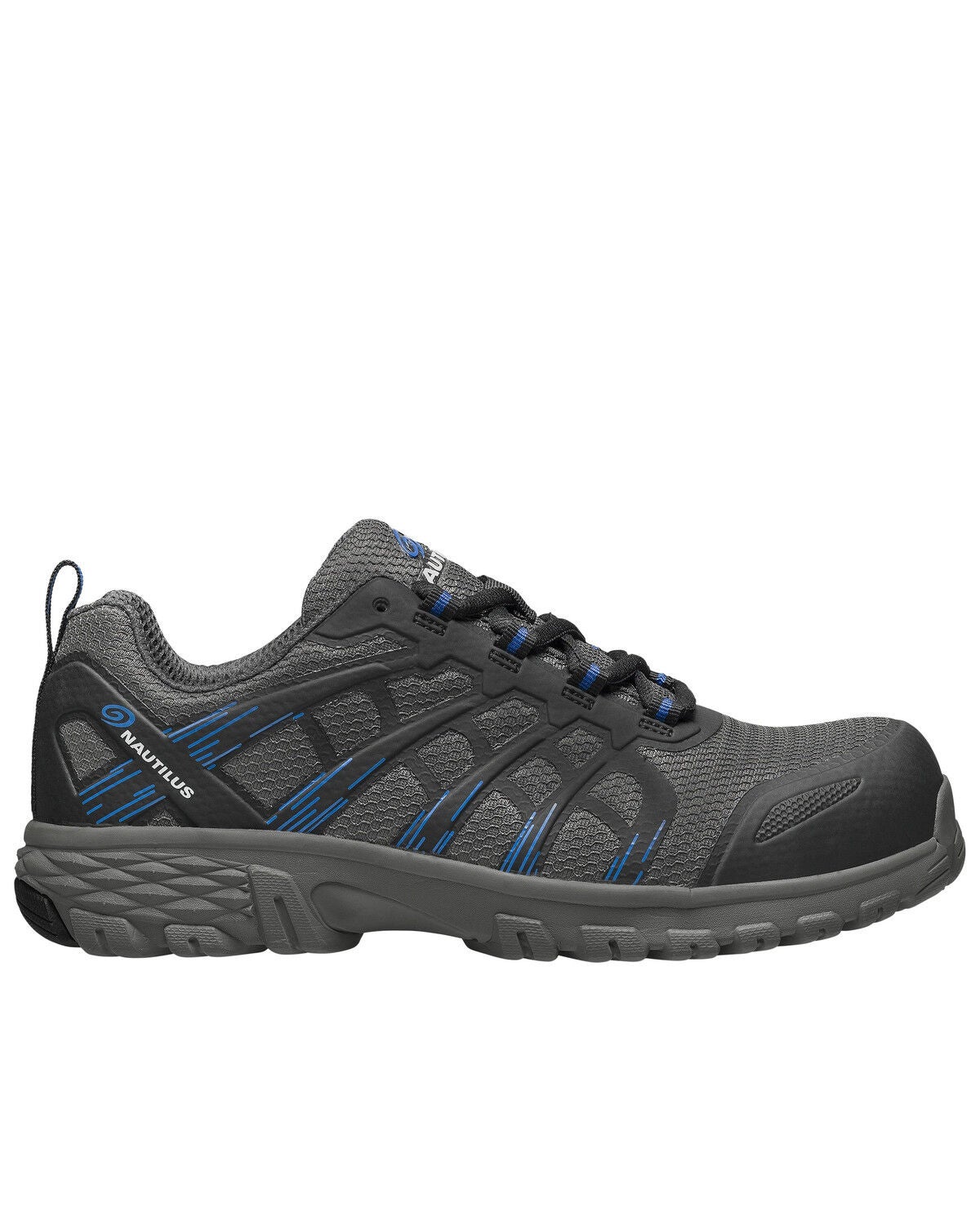 Image #2 - Nautilus Men's Stratus Slip-Resisting Work Shoes - Composite Toe, Grey, hi-res