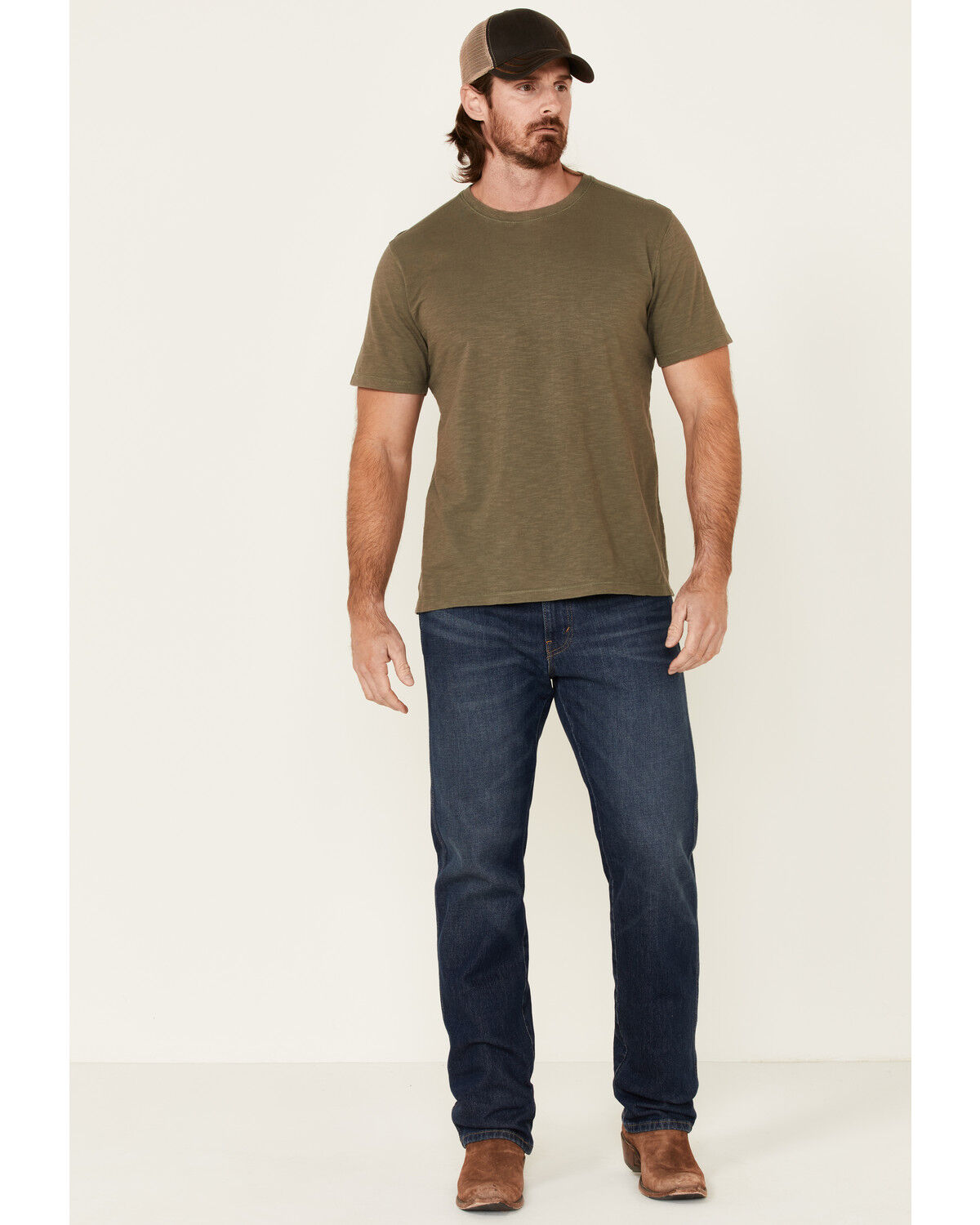 Image #2 - North River Men's Solid Slub Short Sleeve T-Shirt, Olive, hi-res