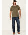 Image #2 - North River Men's Solid Slub Short Sleeve T-Shirt, Olive, hi-res