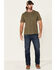 Image #2 - North River Men's Solid Slub Short Sleeve T-Shirt , Olive, hi-res
