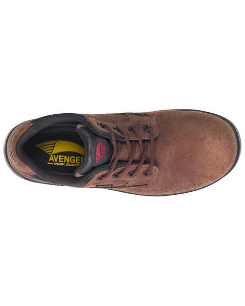Avenger Men's Waterproof Oxford Work Shoes - Composite Toe, Brown, hi-res