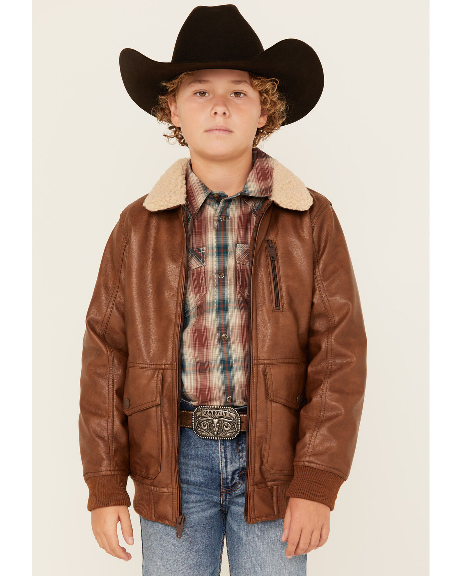 Urban Republic Little Boys Faux Leather Bomber Jacket Country Outfitter