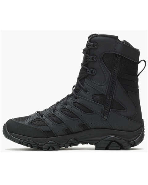 Image #3 - Merrell Men's Moab 3 8" Tactical Zip Waterproof Boots - Round Toe , Black, hi-res