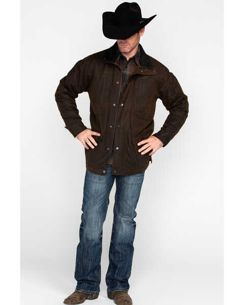 Image #7 - Outback Trading Co. Men's Deer Hunter Oilskin Jacket, Bronze, hi-res