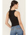 Image #5 - Idyllwind Women's Rhinestone Chain Ribbed Tank, Black, hi-res
