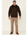 Image #2 - Hawx Men's Brown Martin Insulated Zip-Front Hooded Work Jacket, , hi-res
