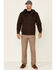 Image #2 - Hawx Men's Brown Martin Insulated Zip-Front Hooded Work Jacket , Brown, hi-res