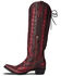 Image #3 - Lane Women's Lexington Knee High Corset Western Boots - Snip Toe, Black Cherry, hi-res