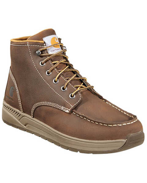 Carhartt Men's 4" Brown Lightweight Wedge Boots - Moc Toe, Chocolate, hi-res