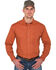 Noble Outfitters Men's Burnt Sienna Geo Print Long Sleeve Western Shirt , Rust Copper, hi-res