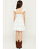 Image #4 - Sugar California Girls' Floral Print Lace Dress, Ivory, hi-res