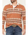 Image #2 - RANK 45® Men's Southwestern Striped Rugby Polo Shirt, Cognac, hi-res