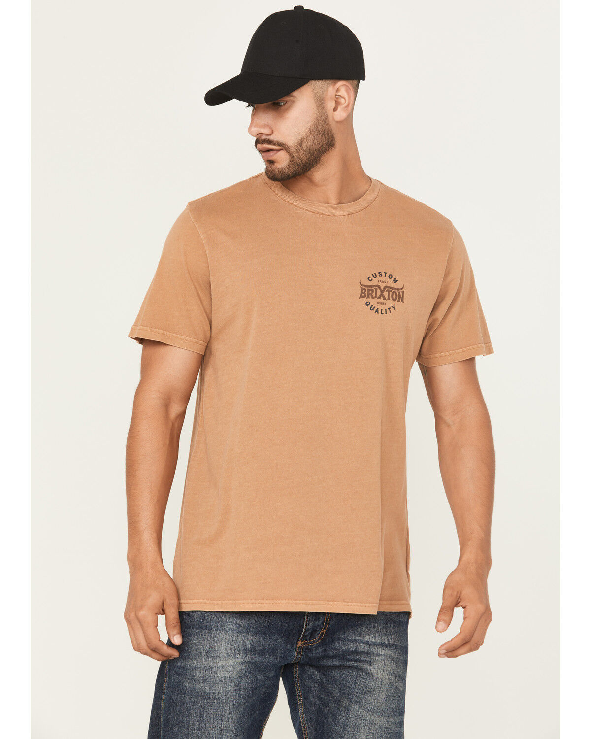 Image #2 - Brixton Men's Gibson Logo Short Sleeve Graphic T-Shirt, Rust Copper, hi-res