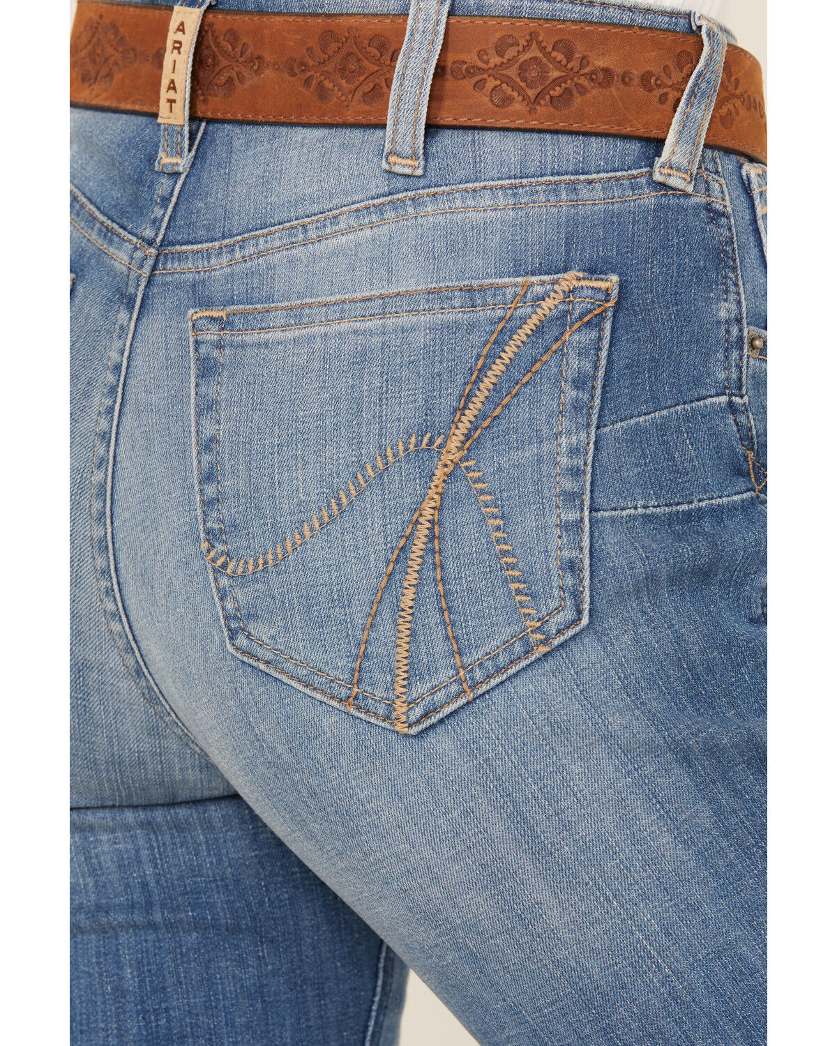 Image #2 - Ariat Women's Cassandra Medium Wash High Rise Bootcut Stretch Denim Jeans, Medium Wash, hi-res