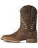 Image #2 - Ariat Men's Hybrid VentTEK Western Boots - Broad Square Toe, Brown, hi-res