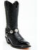 Image #1 - Laredo Men's Concho Harness Western Boots - Round Toe, Black, hi-res