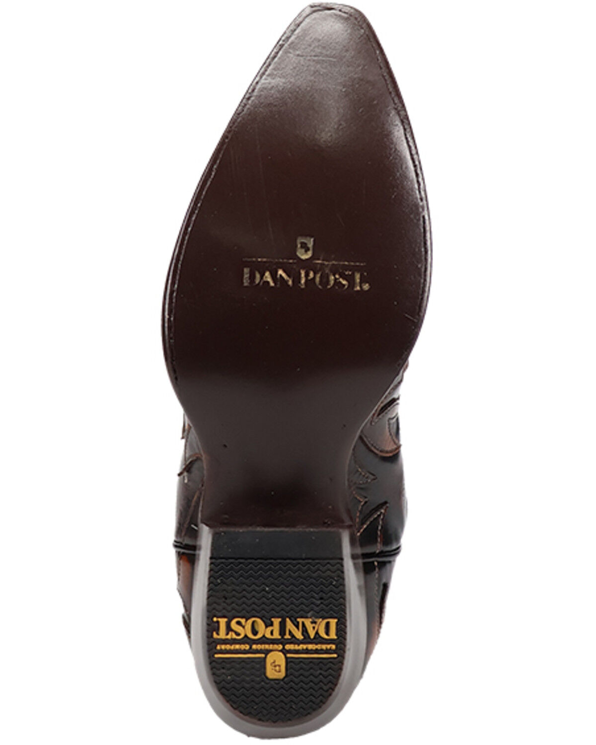 Image #7 - Dan Post Men's Emilio Outlay Western Boots - Snip Toe, Black, hi-res