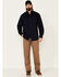 Image #2 - Ariat Men's FR Solid Vent Long Sleeve Button Down Work Shirt - Tall, Navy, hi-res