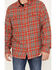 Image #3 - Brothers and Sons Men's Plaid Long Sleeve Button-Down Western Flannel Shirt, Red, hi-res