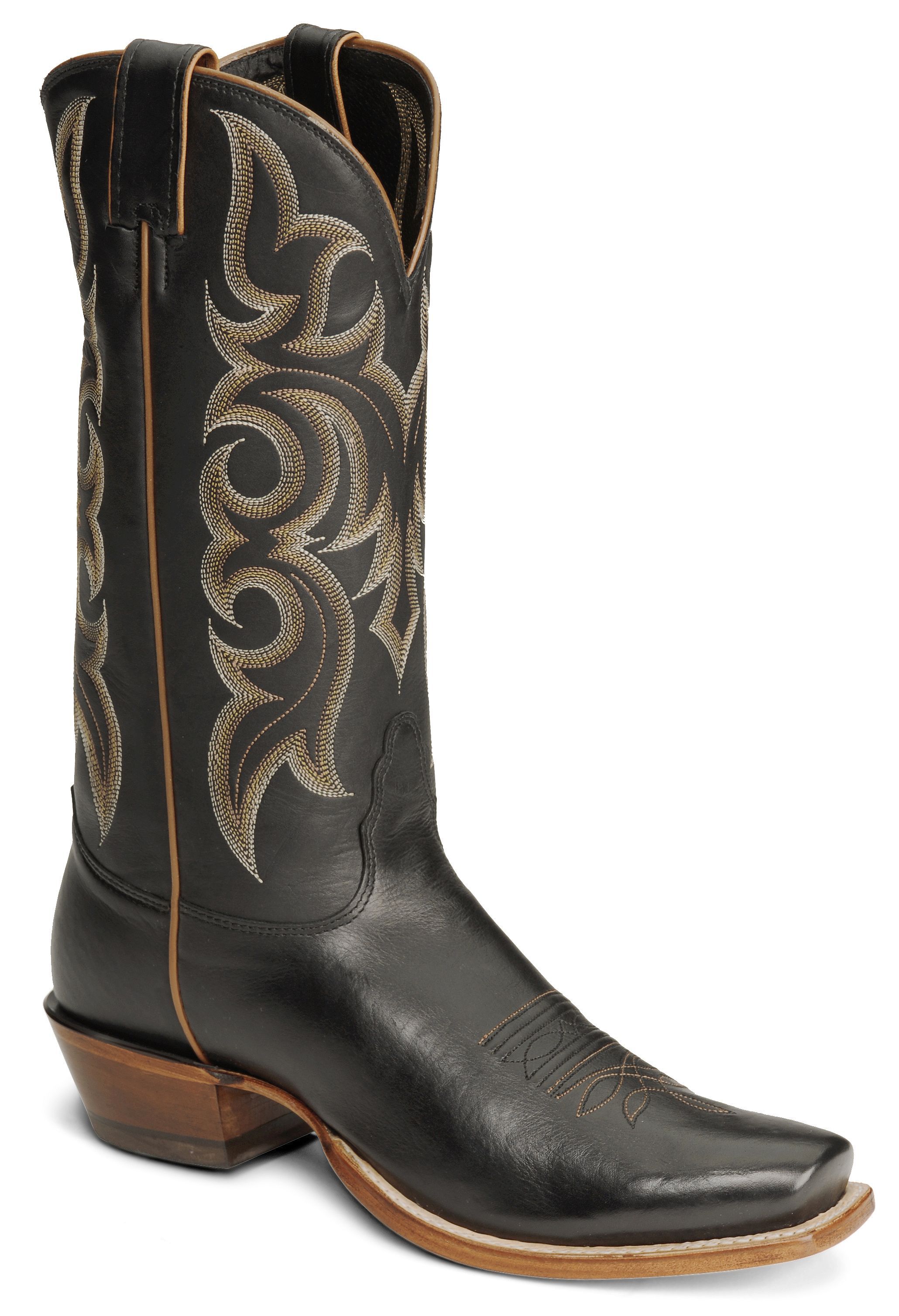 square toe calf boots