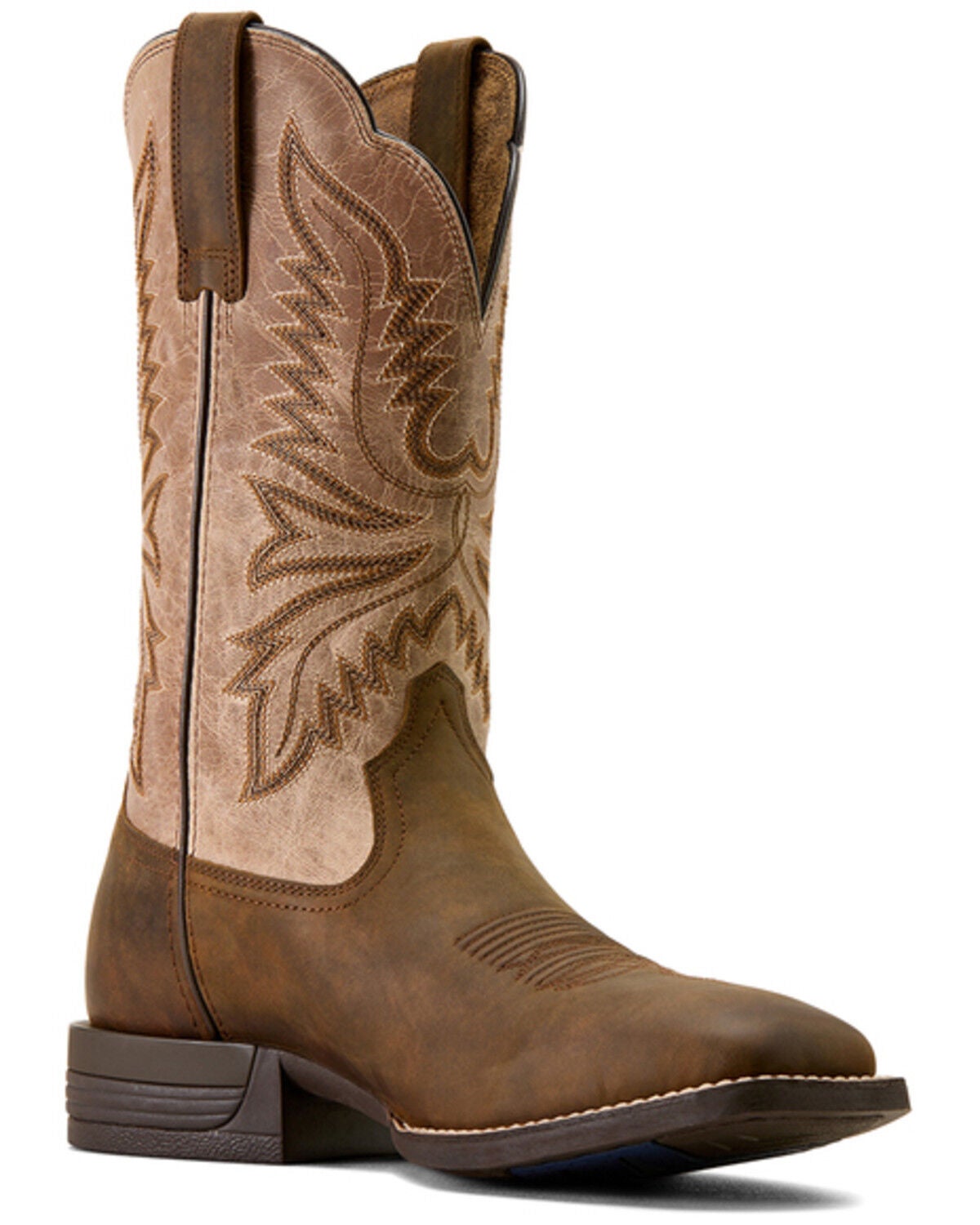 Image #1 - Ariat Men's Brush Creek Performance Western Boots - Broad Square Toe, Tan, hi-res