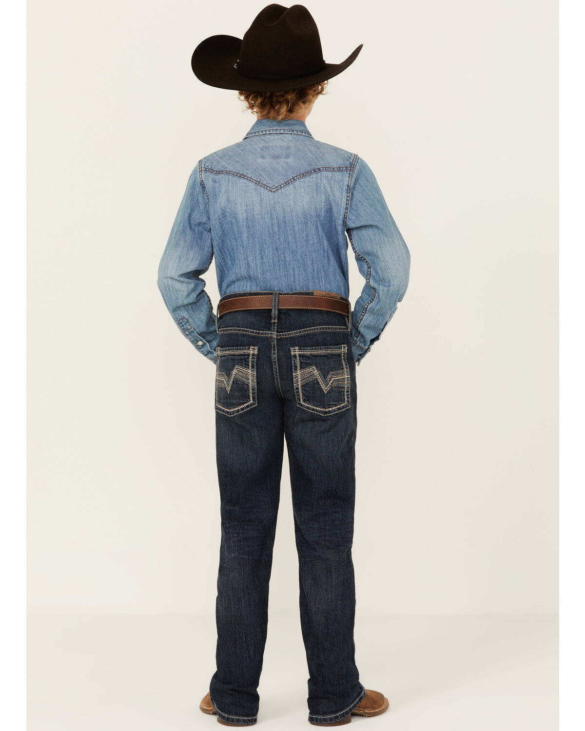 Image #3 - Cody James Boys' Dark Wash Moonlight Slim Stretch Bootcut Jeans, Dark Wash, hi-res