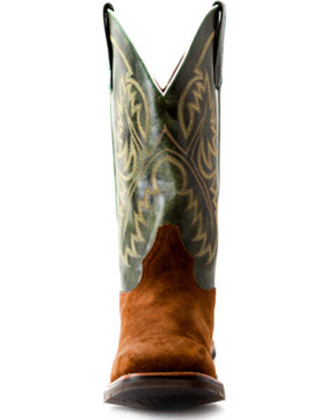 Image #4 - Horse Power Men's Emerald Roughout Western Boots - Broad Square Toe, Brown, hi-res