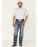 Rough Stock By Panhandle Royal Americana Print Short Sleeve Western Shirt , Royal Blue, hi-res