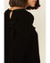 Wishlist Women's Black Tassle Trim Long Sleeve Top , Black, hi-res