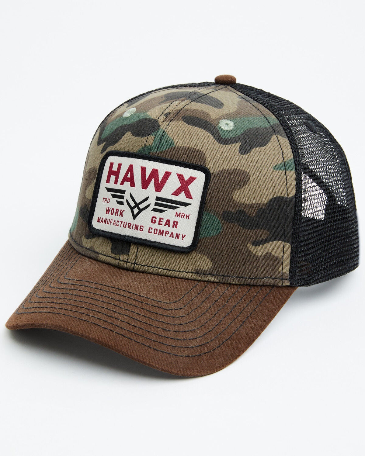 Hawx Men's Camo Print Recreation Logo Patch Ball Cap, Camouflage, hi-res